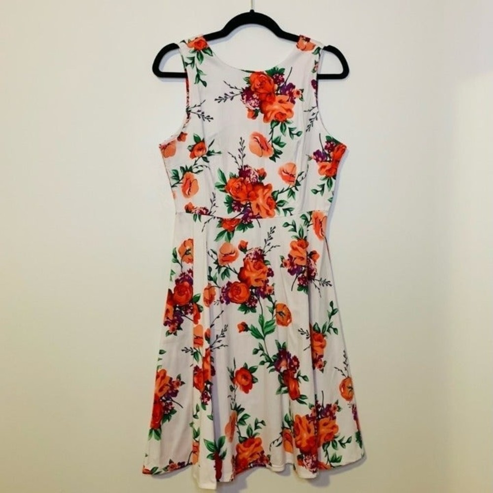 Floral Holiday Dress fit and flare